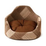 FLORENCIA - Кафяво / Бежаво Каре - Легло за домашен любимец, Размер S, код 116