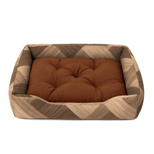 KAIRA - Кафяво / Бежаво Каре - Легло за домашен любимец, Размери S - XXL, код 2200