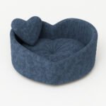 ISADORA - Blueberry - Легло за домашен любимец Тъмносиньо Сърце + Подарък, Различни Размери, код 117