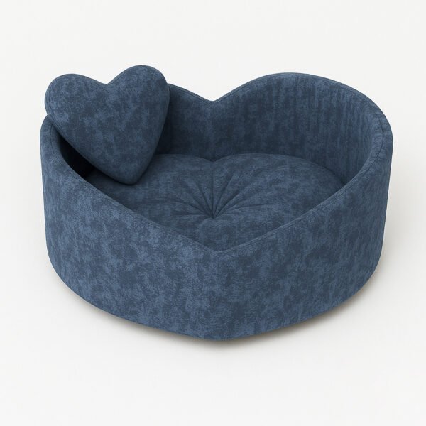 ISADORA - Blueberry - Легло за домашен любимец Тъмносиньо Сърце + Подарък, Различни Размери, код 117