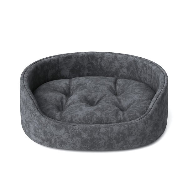 Plush Gray Pet Bed Design ALLA - Racoon - Сиво Легло за домашен любимец, Размери S-L, код 113