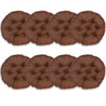 Промо Пакет - 8 броя Възглавници за Стол - Кръгли, Кафяво, С09