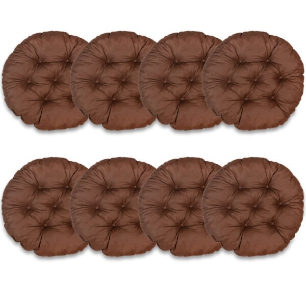 Промо Пакет - 8 броя Възглавници за Стол - Кръгли, Кафяво, С09