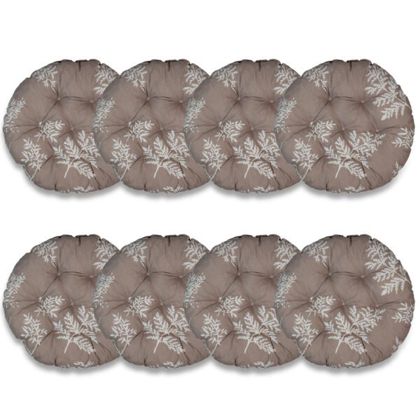 Промо Пакет - 8 броя Възглавници за Стол - Кръгли, Кафяви Клончета, С09