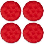 Промо Пакет - 4 броя Възглавници за Стол - Кръгли, Червено, С09