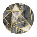 Възглавница за стол, Кръгла C09, Сив Мрамор