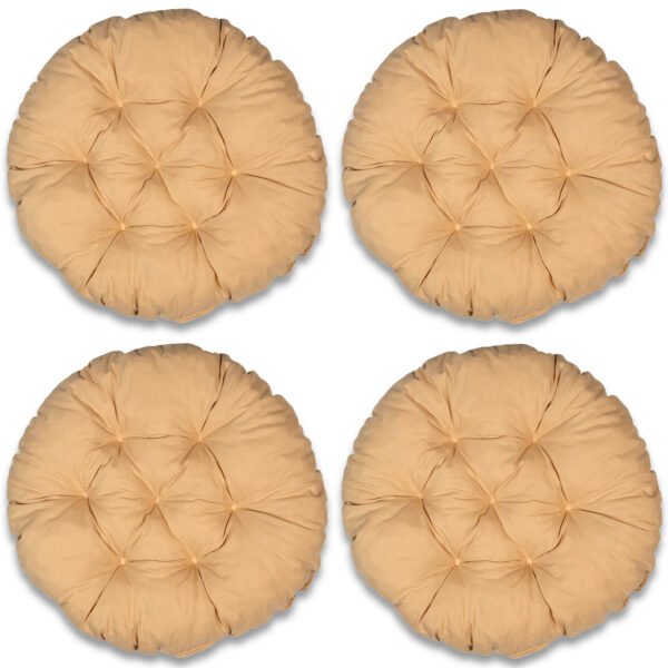 Промо Пакет - 4 броя Възглавници за Стол - Кръгли, Бежово, С09