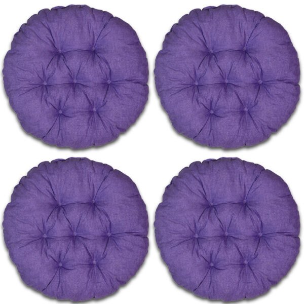 Промо Пакет - 4 броя Възглавници за Стол - Кръгли, Лилав Меланж, С09