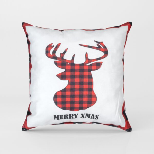 1-2.jpg Декоративна възглавница "Merry Xmas" Червено Еленче арт. 147