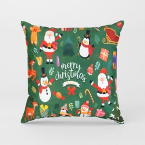 13-1.jpg Декоративна възглавница "Merry Christmas" Зелена Коледа арт. 167