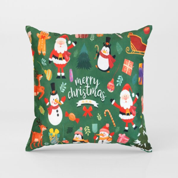 13-1.jpg Декоративна възглавница "Merry Christmas" Зелена Коледа арт. 167