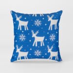 Декоративна възглавница "Christmas Winter" Сини Елени арт. 152