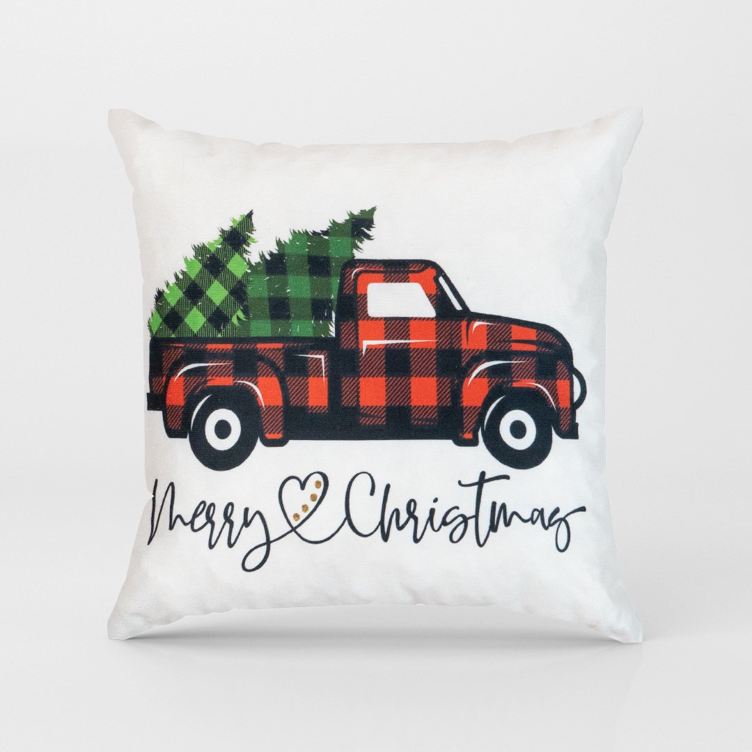 Декоративна възглавница „Merry Christmas“ Коледно Камионче арт. 174