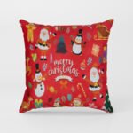 Декоративна възглавница "Merry Christmas" Червена Коледа арт. 166