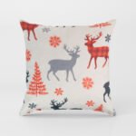Декоративна възглавница "Christmas Forest" Цветни Елени арт. 150