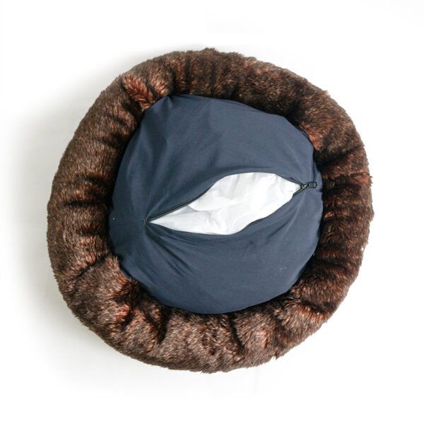 SARA - Кафяво - Пухено Легло за домашен любимец, Размери M-L