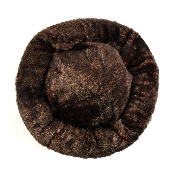 SARA - Кафяво - Пухено Легло за домашен любимец, Размери M-L